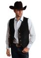 Men's Cow Leather Western Denim Suit Vest Steampunk Style Waistcoat Summer Party S-XXXL. 