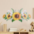 1Set 30x60CM Sunflower Self-Adhesive Wallpaper Wall Decal Wall Sticker For Home Living Room Kitchen Corner Decorations. 