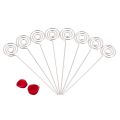 100 x Metal Wires Business Card Holder Memo Photo Picture Paper Note Clip Bracket Diy Craft Home Office Supplies, Round. 