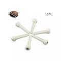 6 Pcs Bridge Pins For Acoustic Guitar - White and black. 