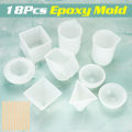 Conventional 18Pcs Epoxy Mould Silicone Mold for Diy Coasters Jewelry Home Decoration. 