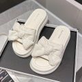 Bow Platform Women Slippers Summer Flats Flip Flops Shoes 2024 New Fashion Dress Beach Sandals Walking Slides Female Zapatillas. 