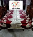 Add A Pop Of Color To Your Dining Table With Multi-Colored Table Cloth - Table Linens. 