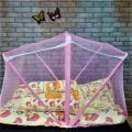 Comfortable Baby Bed with Built-in Mosquito Net and Soft Pillow - Multi-Color Option for Safe and Cozy Sleep. 