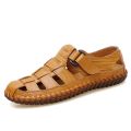 VAN New Summer Men Sandals 2019 Leisure Beach Men Shoes High Quality  Leather Sandals The Men's Sandals Big size 39-47. 