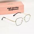 Eye Protection Optical Glass- Golden Frame. 