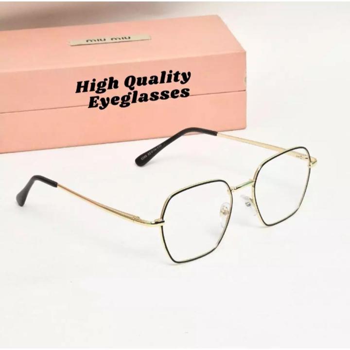 Eye Protection Optical Glass- Golden Frame