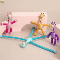 Tribe Telescopic Suction Cup Giraffe Toy Parent-Child Interactive Decompression Toy for Birthday Children's Day Gifts.