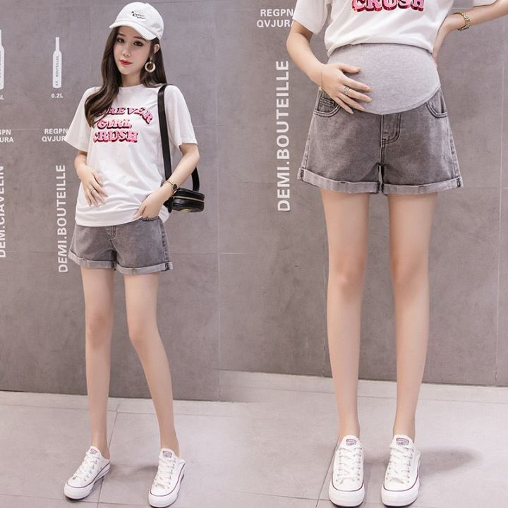 Maternity%20Pants%20Summer%20Outer%20Wear%20Large%20Size%20Fashionable%20New%20Denim%20Thin%20Small%20Shorts%20for%20Pregnant%20Women%20Summer%20Maternity%20Clothes%20-%20Image%206