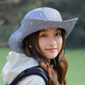 New camouflage waterproof Ked marked mountaineering hat outdoor casual sunshade fisherman hat large brim sunscreen hat women. 