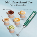 Milk Frother Handheld for Coffee, Electric Whisk, Drink Mixer with Stainless 3 Whisks, Rechargeable Hand Frother. 