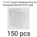 (7" x 10") 150 pcs Crystal Cellophane Poly for Packaging Material Print Label.