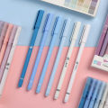 6Pcs/Set Cute Morandi Gel Pen Kawaii 0.5mm Black BallPen Office School Stationery Supplies Student Writing Water Pen Neutral Pen.