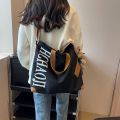 Korean Style High Quality Large Capacity Canvas Tote Bag for Women 2023 New Portable Messenger Bag College Student Class Commuting.