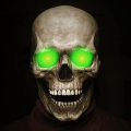 Halloween Joker Jaw Skull Helmet Halloween Horror Scary Cosplay Musk Party Decor Skull Terror Ghost Face LED Luminous Mask.
