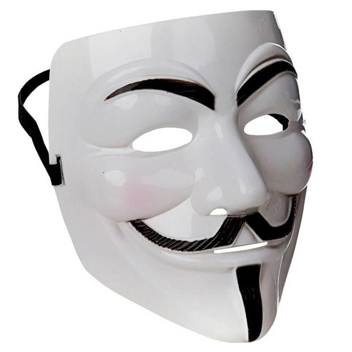 【Top Picks】 Anonymou Hacker V for Vendetta Mater Face Mak Fancy Dre Halloween Prop