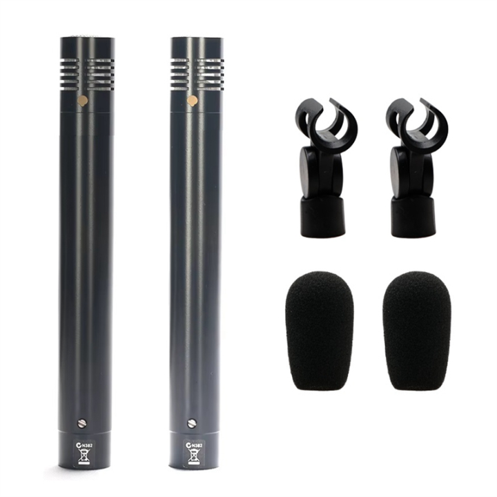 1 Pair C02 Pen-Shaped Condenser Microphone Shockproof Clip B