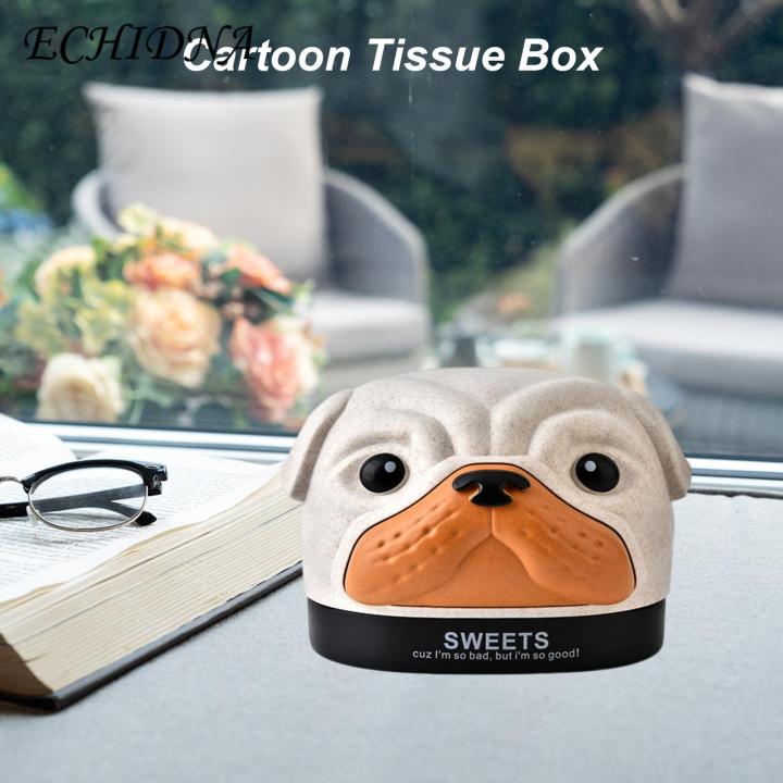 ECHIDNA Tissue Container Smooth Edge Dog Pig Animal-Shaped Tissue ...