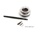 Music Flower 4In1 2-color Black + Brown Gel Eyeliner Makeup Waterproof Eye Liner Kit Eye Makeup Tool With Brush 24H Long Lasting Eyeliner Gel - Kajol. 