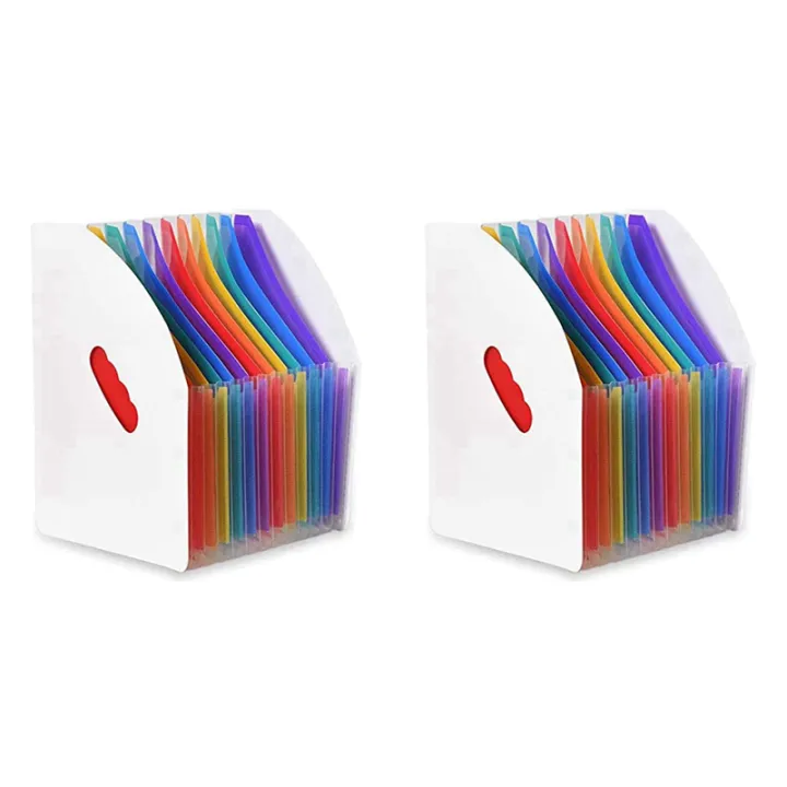 2X Extended File Holder Folder Vertical A4 Vertical File Storage Basket ...