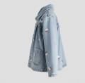 Hello Kitty - Toddler Girl Light Wash Denim Swing Jacket.