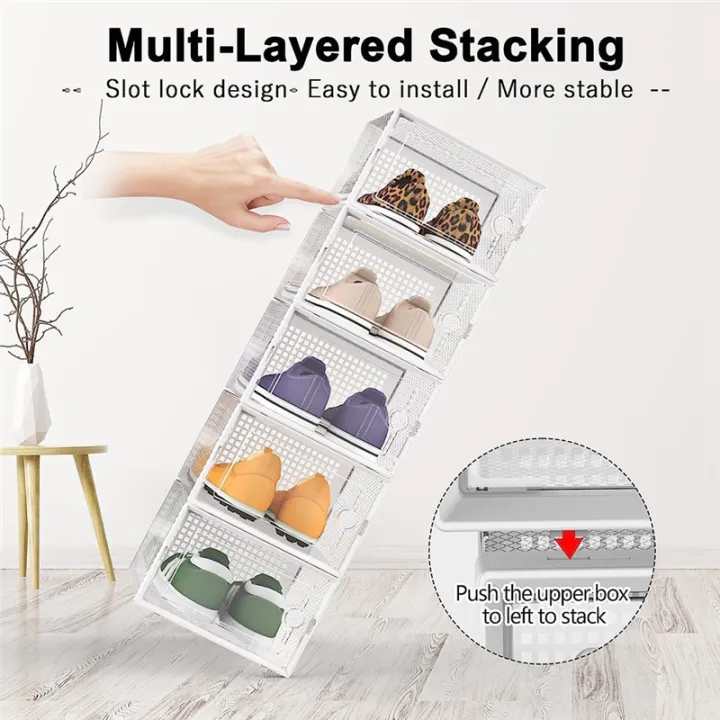 Shoe%20Storage%20Box,%20Clear%20Transparent%20Shoe%20Storage%20Boxes%20Hard%20Plastic%20Stackable%20Organiser%20Containers%20Bins%20Easy%20to%20Use%20White%20-%20Image%202