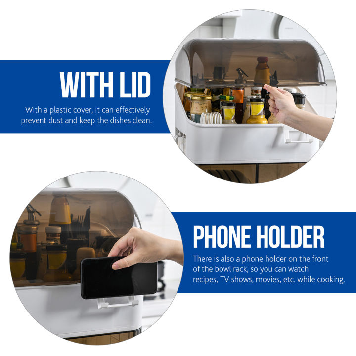 Household%20Kitchen%20Multifunctional%20Double-Layer%20Plastic%20Dish%20Rack%20With%20Lid%20-%20Image%209