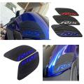 Rubber 3D Fuel Tank Pad Side Protector For Yamaha R15 V3 Motorcycle Or Thai Pad -Blue - Bike Stickers - r15 v3 bike.