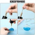 JAERBEE Electric Resin Drill Set,Including Eye Screws,Twist Drill Bits Tools,Electric Mini Drill for DIY Keychains Crafts Making. 