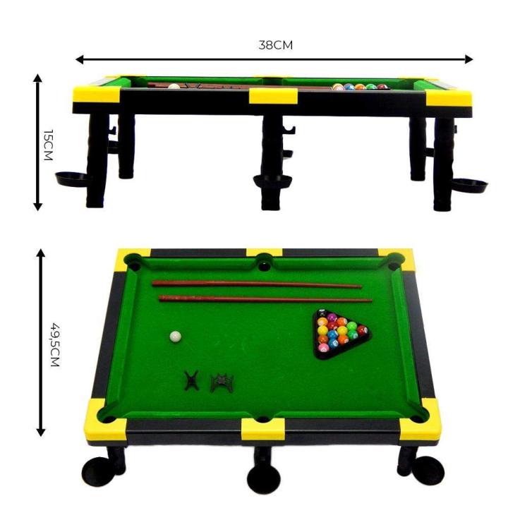 Billiards%20Snooker%20Game%20Table%20with%20Full%20Set%20of%20Billiard%20Balls,%202%20Cues,%20Triangle%20Family%20Game%20for%20Kids%20-%20Image%204