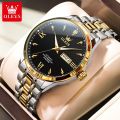 OLEVS  automatic mechanical   movementLuxurious stainless steel strap watch for men waterproof luminous calendar. 