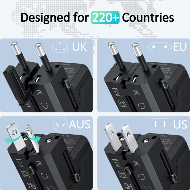 LENCENT%20All-in-One%20Charger%20Universal%20Travel%20Adapter%20with%201%20Outlet%203X%20USB%20International%20Power%20Converter%20for%20220+%20Countries%20Pakistan,UK,%20USA,%20Australia,%20Europe%20USA%20Plug%20Adapter,%202300W%20Cruise%20Ship%20Approved%20-%20Image%205