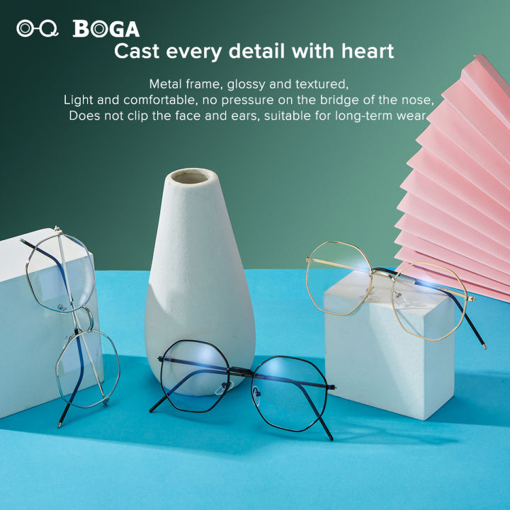 OQ%20BOGA%203%20Colors%20Unisex%20Anti%20Blue%20Light%20Proof%20Radiation%20Octagon%20Computer%20Glasses%20Women%20Men%20Eye%20Protection%20Fashion%20Metal%20Full%20Rim%20Eyewear%20-%20Image%203