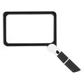Full-Page 5X Magnifying Glass Rectangular Handhold Magnifier for Reading, with 48 LED Lights.