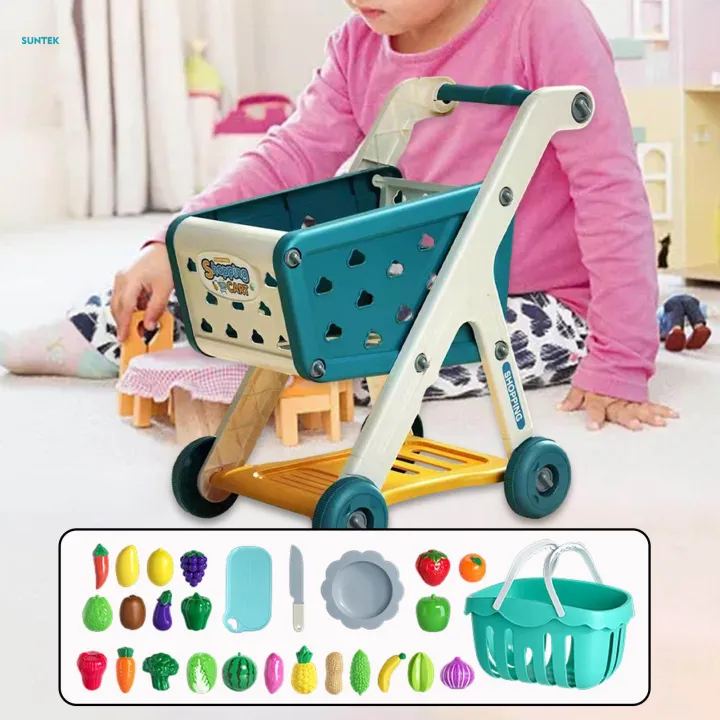 Kids%20Shopping%20Cart%20Trolley%20Set%20Learning%20Shopping%20Skills%20Interactive%20Playing%20Pretend%20Games%20Realistic%20-%20Image%204