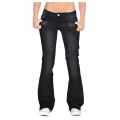 Autumn 2023 Flared Jeans Women Casual Vintage Skinny Low Rise Bell Bottom Mom Jeans Korean Slim Denim Trousers Y2k Pants #T1G.