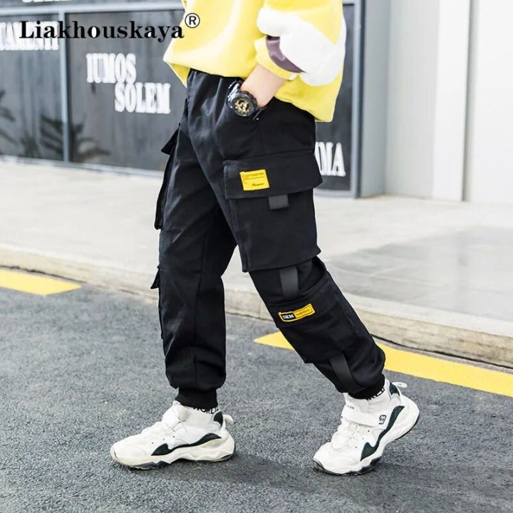 Joggers Boy Cargo Pants Kids Spring Autumn Casual Teenage Trousers