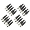 5pcs 2.1mm MALE POWER JACK 5V 12V DC Jack Male DC Power Jack 2.1mm Plug Power Supply Jack Adapters 2.1×5.5mm For LED Strips Cable. 
