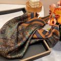 Flower Silk Square Scarf Women Satin Shawl Wrap Hijab Female Hair Band Wrist Luxury Headkerchief 70*70cm Echarpe 2024 Bandana. 