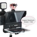 Teleprompter Phone and DSLR Recording Mini Teleprompter - black. 