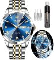OLEVS 9931 Fashion Business Quartz Watch for Men Luxury Diamond Dial Stainless Steel Watch for men.