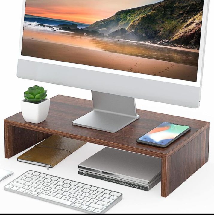 TV%20PC%20Desktop%20Modern%20Computer%20Monitor%20Stand%20Computer%20Monitor%20Riser%20with%2016.7%20Inch%20Shelf,%20Wood%20Desktop%20Stand%20for%20Laptop%20Computer%20Screen,%20Desk%20Organization,%20Office%20Supplies%20-%20Image%202