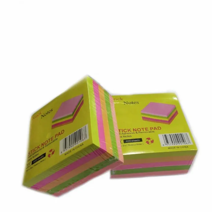 Sticky%20Notes%203X3"%20Post%20It%20Note%20Pads%205%20Colours%20-%20400%20Sheets%20-%20Image%203