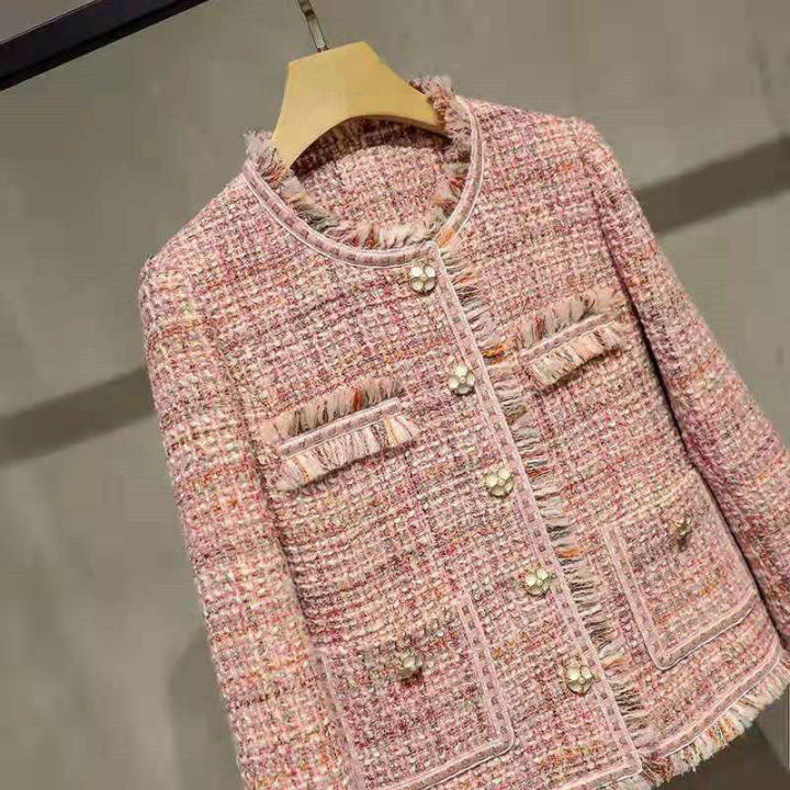 SUO%20NA%20Socialite%20Style%20Coat%20for%20Women2022Spring%20New%20Elegant%20Slightly%20Mature%20Style%20Slim-Fit%20Tweed%20Short%20Coat%20-%20Image%204