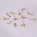 1PC 20G Stainless Steel L Shaped Nose Studs Nose Ring for Women Fashion Snake Butterfly CZ Nose Stud Screw Nose Piercing Jewelry. 