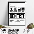 Lavish indulgent - Funny Dentist Parody Wall Decor Wall Canvas For Wall Decoration Wall Art - WB244 - Sticker Buster - Easy To maintain.