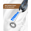 Milk Frother, USB Rechargeable Electric Milk Frother Stick Manual Handy Milk Frother for Coffee, Latte,Black+White Durable Easy Install Easy to Use. 