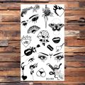 Letter Flower Temporary Tattoos For Women Adults Realistic Butterfly Dandelion Tree Life Tattoo Sticker Body Tatoos Flower. 