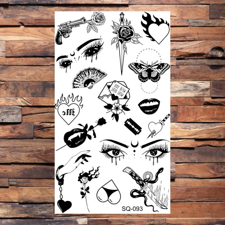 Letter%20Flower%20Temporary%20Tattoos%20For%20Women%20Adults%20Realistic%20Butterfly%20Dandelion%20Tree%20Life%20Tattoo%20Sticker%20Body%20Tatoos%20Flower%20-%20Image%206