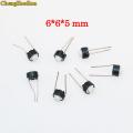10Pcs- Round Momentary Push Button Switch 6x6x4.3mm 2P 2Pin On Off Momentary Tactile Tact Push Button Micro Switch Self Reset PCB Vertical Round Long Terminal Switch.